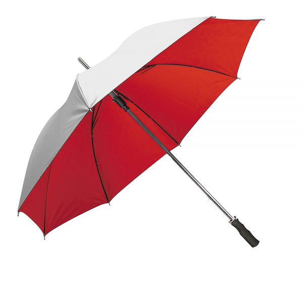 Ombr.golf argento/poly  rosso man.gomma