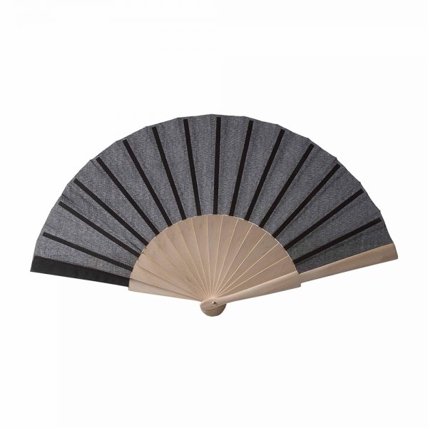 Ventaglio in tessuto, manico legno - immagine 3