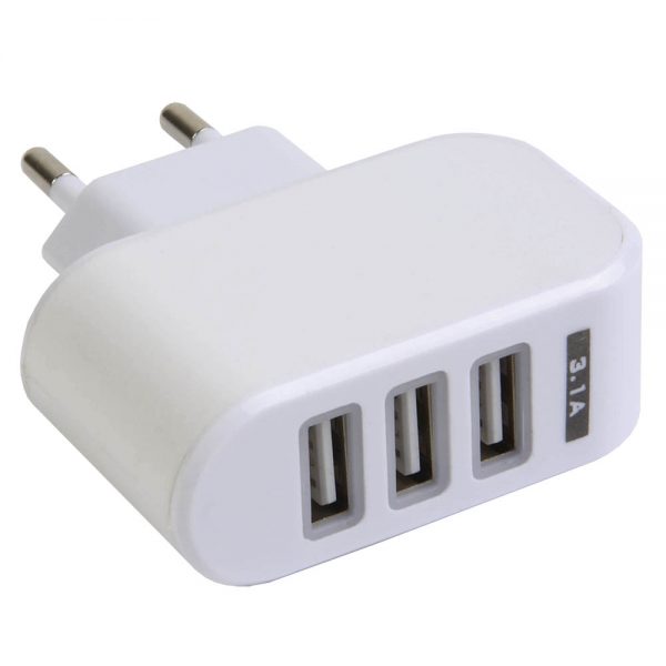 Caricatore parete 3 porte usb 5v 3x1a - immagine 2